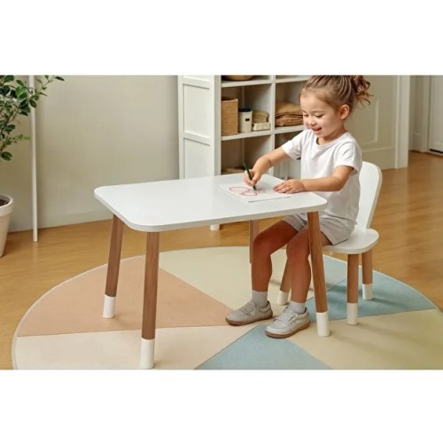 Bee Smart MS-11-P Beyaz Masa Sandalye Seti Paçalı (1 Sandalyeli) Bee Smart MS-11-P Beyaz Masa Sandalye Seti Paçalı (1 Sandalyeli)